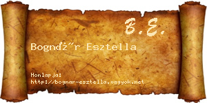 Bognár Esztella névjegykártya